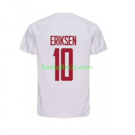 Fußballtrikots Dänemark Christian Eriksen 10 Auswärts Trikotsatz WM 2022